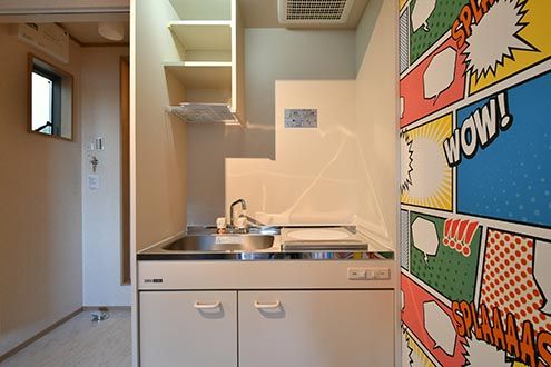 キッチンの様子。（101号室）（Oliva棟）|1F 部屋