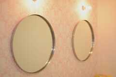 洗面台の鏡には照明が設置されています。（女性専用）(2014-11-04,共用部,BATH,1F)