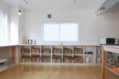 部屋ごとに分けられた食材などを置けるスペース。(2012-12-24,共用部,LIVINGROOM,3F)