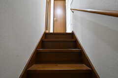 階段の様子。リビングは2Fです。(2020-06-04,共用部,OTHER,1F)