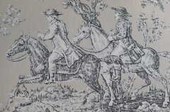 アームソファの座面。馬と王子。（409号室）(2012-09-24,専有部,ROOM,4F)