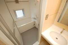 バスルームと洗面台の様子。（502号室）(2008-08-31,専有部,ROOM,6F)