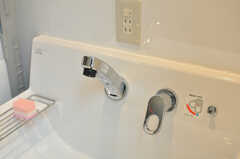 洗面台はシャワー水栓付き。(2014-08-24,共用部,OTHER,1F)