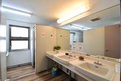男女共用トイレは洗面台が2台用意されています。(2017-10-31,共用部,TOILET,3F)