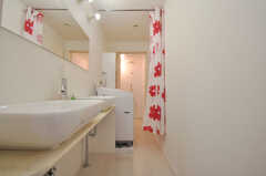 洗面台、洗濯機の奥にはシャワールームがあります。(2010-10-26,共用部,OTHER,1F)