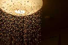 たくさんのビーズの粒が吊るされ、お洒落な照明になっています。(2012-02-01,共用部,OTHER,1F)