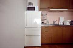 冷蔵庫とキッチン家電の様子。(2010-06-24,共用部,OTHER,1F)