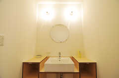 脱衣室に設置された洗面台の様子。(2011-01-28,共用部,OTHER,1F)