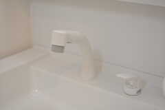 洗面台はシャワー水栓付きです。(2021-02-09,共用部,WASHSTAND,1F)
