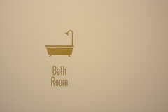 バスルームのサイン。(2018-02-16,共用部,BATH,1F)