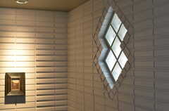 ガラスブロックの意匠。対面にエレベーターがあります。(2013-02-27,共用部,OTHER,1F)