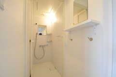 洗濯機の対面がシャワールームです。(2013-02-27,共用部,BATH,7F)