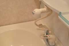 洗面台にはシャワー水栓が設置されています。(2015-02-13,共用部,OTHER,2F)