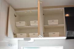 部屋ごとに用意された収納ボックス。(2021-04-23,共用部,KITCHEN,1F)