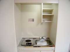 専有部の様子6。プライベート・キッチンをアップで。シンク下は収納。（105号室）(2006-11-30,専有部,ROOM,1F)