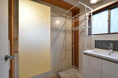 脱衣室の様子。洗濯機が設置される予定です。(2020-03-02,共用部,BATH,1F)