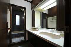 脱衣室に設置された洗面台の様子。(2012-11-19,共用部,BATH,1F)