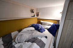 ベッドの様子。モデルルームです。（S217号室）(2020-11-04,専有部,ROOM,2F)