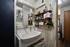 廊下に設置された洗面台。(2020-09-01,共用部,WASHSTAND,1F)