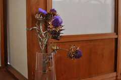 品のある紫のお花はアザミ。(2012-08-10,共用部,LIVINGROOM,1F)