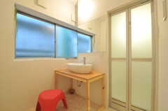 バスルームの脱衣室の様子。(2013-08-12,共用部,BATH,1F)