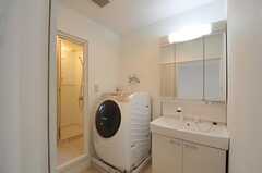 洗濯機と洗面台が設置されています。(2011-05-20,共用部,LAUNDRY,2F)